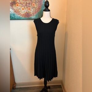 J. Crew Black Ribbed knit Midi sweater Dress